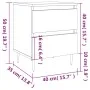 Engineered wood brown oak bedside table 40x35x50 cm by vidaXL, Nightstands - Ref: Foro24-826874, Price: 51,97 €, Discount: %