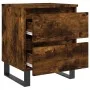 Mesitas noche 2 uds madera ingeniería roble ahumado 40x35x50 cm de vidaXL, Mesitas de noche - Ref: Foro24-826903, Precio: 65,...