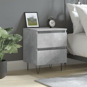 Concrete gray engineered wood bedside table 40x35x50 cm by vidaXL, Nightstands - Ref: Foro24-826884, Price: 44,75 €, Discount: %