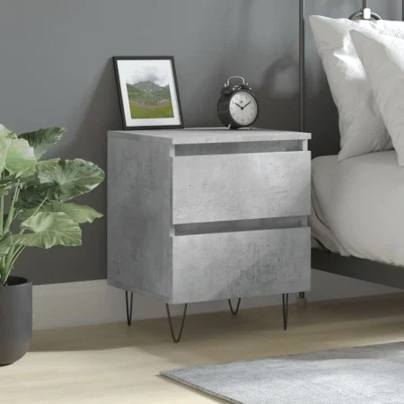 Concrete gray engineered wood bedside table 40x35x50 cm by vidaXL, Nightstands - Ref: Foro24-826884, Price: 44,17 €, Discount: %