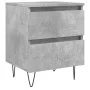 Concrete gray engineered wood bedside table 40x35x50 cm by vidaXL, Nightstands - Ref: Foro24-826884, Price: 44,17 €, Discount: %