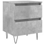 Mesita de noche madera de ingeniería gris hormigón 40x35x50 cm de vidaXL, Mesitas de noche - Ref: Foro24-826884, Precio: 44,7...