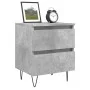 Mesita de noche madera de ingeniería gris hormigón 40x35x50 cm de vidaXL, Mesitas de noche - Ref: Foro24-826884, Precio: 44,1...