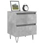 Mesita de noche madera de ingeniería gris hormigón 40x35x50 cm de vidaXL, Mesitas de noche - Ref: Foro24-826884, Precio: 44,7...