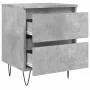 Concrete gray engineered wood bedside table 40x35x50 cm by vidaXL, Nightstands - Ref: Foro24-826884, Price: 44,17 €, Discount: %