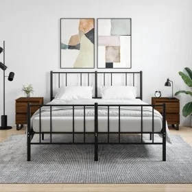 Nachttische, 2 Stück, Eichenbraun, Holzwerkstoff, 40 x 35 x 50 cm von vidaXL, Nachttische - Ref: Foro24-826907, Preis: 65,62 ...