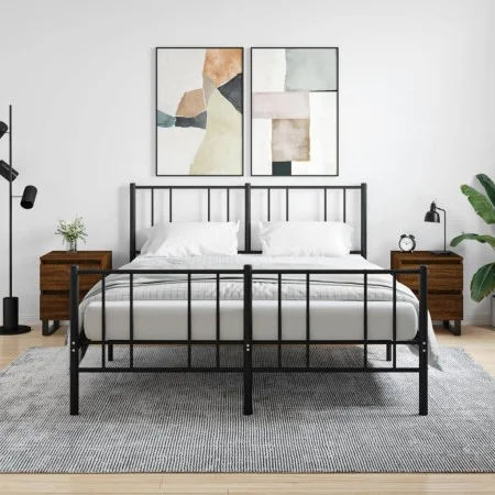 Nachttische, 2 Stück, Eichenbraun, Holzwerkstoff, 40 x 35 x 50 cm von vidaXL, Nachttische - Ref: Foro24-826907, Preis: 65,62 ...