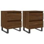 Nachttische, 2 Stück, Eichenbraun, Holzwerkstoff, 40 x 35 x 50 cm von vidaXL, Nachttische - Ref: Foro24-826907, Preis: 65,62 ...