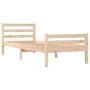 Estructura de cama de madera maciza 90x200 cm de vidaXL, Camas y somieres - Ref: Foro24-814804, Precio: 88,39 €, Descuento: %