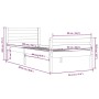 Estructura de cama de madera maciza 90x200 cm de vidaXL, Camas y somieres - Ref: Foro24-814804, Precio: 88,39 €, Descuento: %