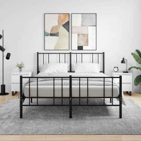 Nachttische 2 Stk. Holzwerkstoff weiß glänzend 40x35x50 cm von vidaXL, Nachttische - Ref: Foro24-826897, Preis: 100,35 €, Rab...