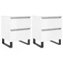 Nachttische 2 Stk. Holzwerkstoff weiß glänzend 40x35x50 cm von vidaXL, Nachttische - Ref: Foro24-826897, Preis: 99,06 €, Raba...