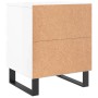 Mesitas noche 2 uds madera ingeniería blanco brillo 40x35x50 cm de vidaXL, Mesitas de noche - Ref: Foro24-826897, Precio: 100...