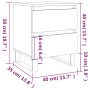 Bedside tables 2 units engineered wood white gloss 40x35x50 cm by vidaXL, Nightstands - Ref: Foro24-826897, Price: 100,35 €, ...