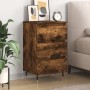 Smoked oak engineered wood bedside table 40x35x69 cm by vidaXL, Nightstands - Ref: Foro24-826918, Price: 55,22 €, Discount: %
