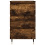 Smoked oak engineered wood bedside table 40x35x69 cm by vidaXL, Nightstands - Ref: Foro24-826918, Price: 55,22 €, Discount: %