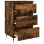 Smoked oak engineered wood bedside table 40x35x69 cm by vidaXL, Nightstands - Ref: Foro24-826918, Price: 55,22 €, Discount: %