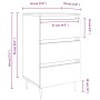 Smoked oak engineered wood bedside table 40x35x69 cm by vidaXL, Nightstands - Ref: Foro24-826918, Price: 55,22 €, Discount: %