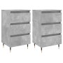 Nachttische 2 Stück betongraues Holzwerkstoff 40x35x69 cm von vidaXL, Nachttische - Ref: Foro24-826917, Preis: 98,82 €, Rabat...