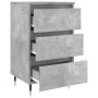 Nachttische 2 Stück betongraues Holzwerkstoff 40x35x69 cm von vidaXL, Nachttische - Ref: Foro24-826917, Preis: 98,82 €, Rabat...