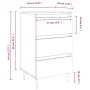 Nightstands 2 pcs concrete gray engineered wood 40x35x69 cm by vidaXL, Nightstands - Ref: Foro24-826917, Price: 97,61 €, Disc...