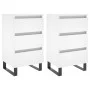 Nachttische 2 Stk. Holzwerkstoff weiß 40x35x69 cm von vidaXL, Nachttische - Ref: Foro24-826941, Preis: 111,88 €, Rabatt: %