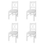 Sillas de comedor 4 unidades madera de pino blanco