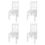 Sillas de comedor 4 unidades madera de pino blanco