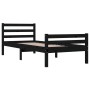Estructura de cama madera maciza negro 90x200 cm de vidaXL, Camas y somieres - Ref: Foro24-814808, Precio: 106,87 €, Descuent...