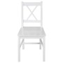 Sillas de comedor 4 unidades madera de pino blanco