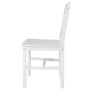 Sillas de comedor 4 unidades madera de pino blanco