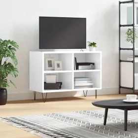 Glossy white engineered wood TV cabinet 69.5x30x50 cm by vidaXL, TV Furniture - Ref: Foro24-826966, Price: 45,15 €, Discount: %