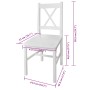Sillas de comedor 4 unidades madera de pino blanco