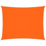 Toldo de vela rectangular tela Oxford naranja 6x8 m