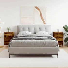 Mesitas noche 2 uds madera ingeniería roble ahumado 40x35x69 cm de vidaXL, Mesitas de noche - Ref: Foro24-826919, Precio: 96,...