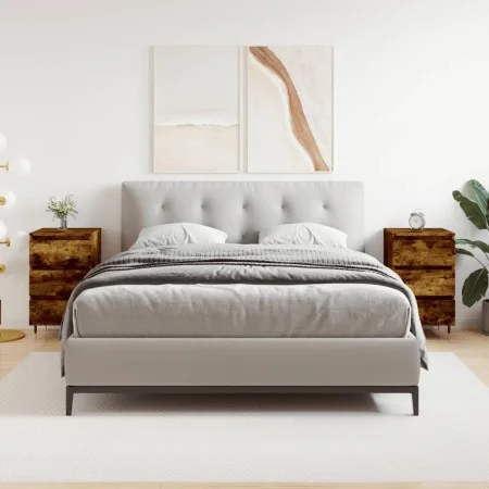 Mesitas noche 2 uds madera ingeniería roble ahumado 40x35x69 cm de vidaXL, Mesitas de noche - Ref: Foro24-826919, Precio: 96,...