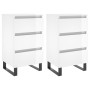 Nightstands 2 pcs glossy white engineered wood 40x35x69 cm by vidaXL, Nightstands - Ref: Foro24-826945, Price: 131,61 €, Disc...