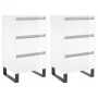 Nightstands 2 pcs glossy white engineered wood 40x35x69 cm by vidaXL, Nightstands - Ref: Foro24-826945, Price: 129,69 €, Disc...