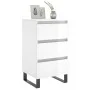 Mesitas noche 2 uds madera ingeniería blanco brillo 40x35x69 cm de vidaXL, Mesitas de noche - Ref: Foro24-826945, Precio: 129...
