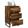 Mesitas noche 2 uds madera ingeniería roble ahumado 40x35x69 cm de vidaXL, Mesitas de noche - Ref: Foro24-826951, Precio: 108...