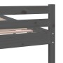 Gray solid wood bed frame 100x200 cm by vidaXL, Beds and slatted bases - Ref: Foro24-814811, Price: 101,24 €, Discount: %