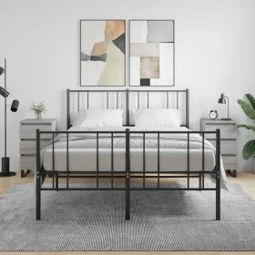 Mesita de noche 2 uds madera ingeniería gris Sonoma 40x35x69 cm de vidaXL, Mesitas de noche - Ref: Foro24-826953, Precio: 119...