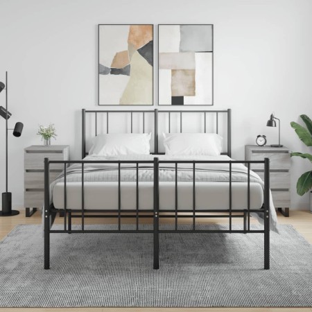Mesita de noche 2 uds madera ingeniería gris Sonoma 40x35x69 cm de vidaXL, Mesitas de noche - Ref: Foro24-826953, Precio: 125...