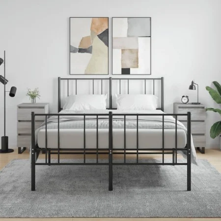 Mesita de noche 2 uds madera ingeniería gris Sonoma 40x35x69 cm de vidaXL, Mesitas de noche - Ref: Foro24-826953, Precio: 119...