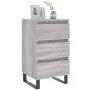 Mesita de noche 2 uds madera ingeniería gris Sonoma 40x35x69 cm de vidaXL, Mesitas de noche - Ref: Foro24-826953, Precio: 119...