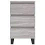 Mesita de noche 2 uds madera ingeniería gris Sonoma 40x35x69 cm de vidaXL, Mesitas de noche - Ref: Foro24-826953, Precio: 119...