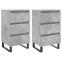 Nachttische 2 Stück betongraues Holzwerkstoff 40x35x69 cm von vidaXL, Nachttische - Ref: Foro24-826949, Preis: 109,77 €, Raba...