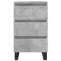 Mesitas noche 2 uds madera ingeniería gris hormigón 40x35x69 cm de vidaXL, Mesitas de noche - Ref: Foro24-826949, Precio: 108...