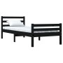 Estructura de cama madera maciza negro 100x200 cm de vidaXL, Camas y somieres - Ref: Foro24-814813, Precio: 112,02 €, Descuen...
