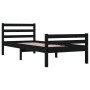 Estructura de cama madera maciza negro 100x200 cm de vidaXL, Camas y somieres - Ref: Foro24-814813, Precio: 112,02 €, Descuen...